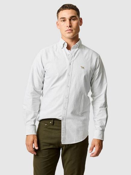Rodd & Gunn Oxford Lakeside Cotton Shirt, Eucalyptus, Eucalyptus