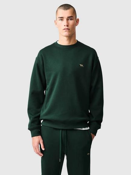 Rodd & Gunn Otago Crew Neck Cotton Blend Sweatshirt, Forest
