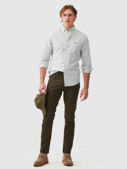 Rodd & Gunn Oxford Valley Grid Check Cotton Shirt - view 2, Olive