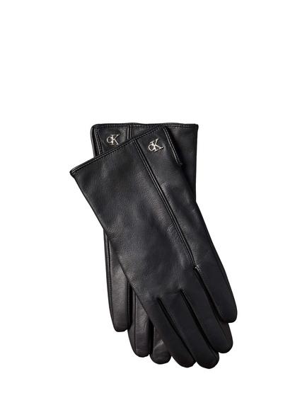 Calvin Klein Soft Nappa Leather Touchscreen Gloves, Black, 