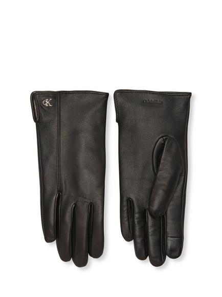 Calvin Klein Soft Nappa Leather Touchscreen Gloves, Black - view 2, 