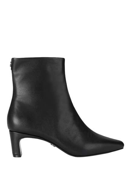 Carvela Bruna Leather Block Heel Ankle Boots, Black, Black