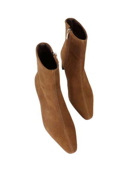 Carvela Bruna Suede Block Heel Ankle Boots, Camel - view 2, Camel