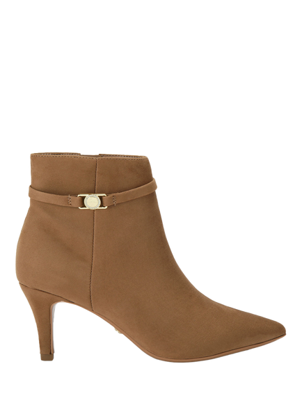 Carvela Flute Coin Heeled Shoe Boots, Taupe, Taupe