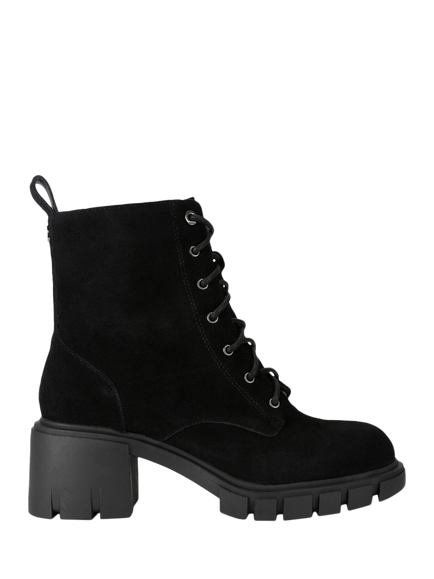Carvela Ignite Lace Up Suede Boots, Black, Black