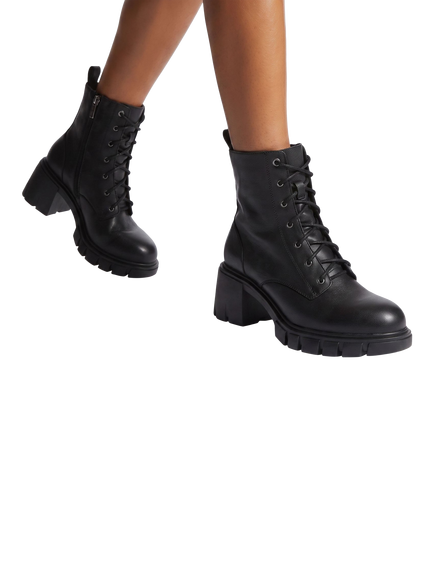 Carvela Ignite Lace Up Leather Boots, Black - view 2, Black