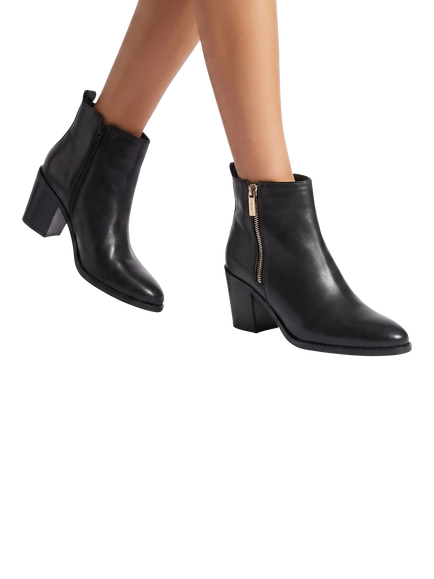 Carvela Secilly Leather Ankle Boots, Black - view 2, Black
