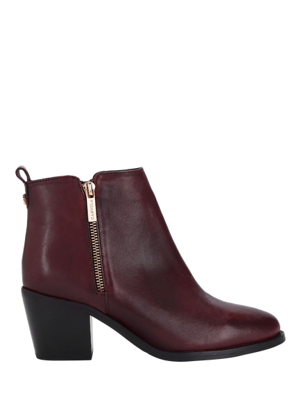 Carvela Secilly Leather Ankle Boots, Wine, Wine