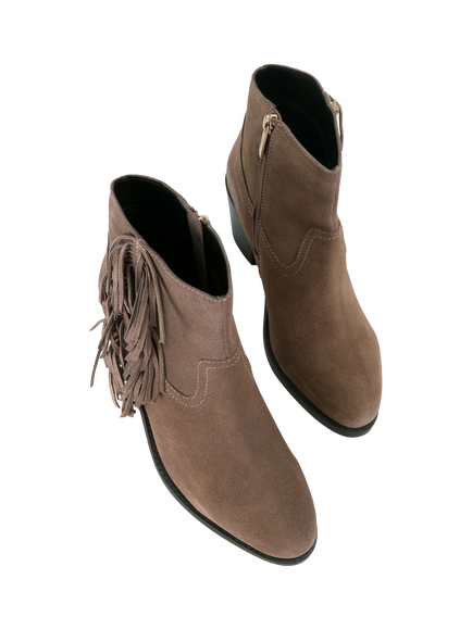 Carvela Secilly Western Suede Ankle Boots, Taupe - view 2, Taupe