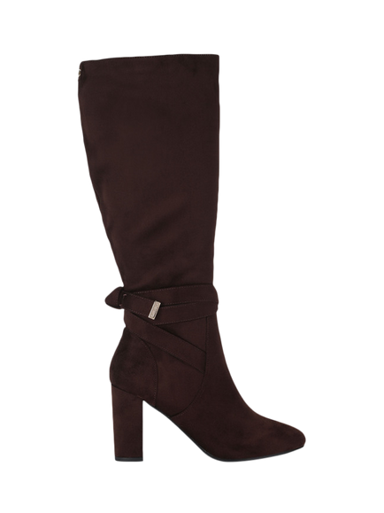 Carvela Tempt Block Heel Knee High Boots, Black, Brown