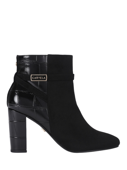 Carvela Tempt Trim Ankle Boots, Black, Black