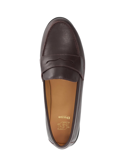 Dune London Ginelli Leather Penny Loafers - view 2, Burgundy
