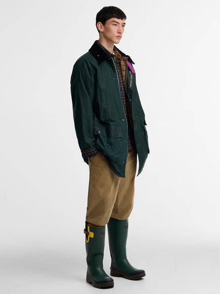Barbour x Paul Smith Wellington Boots, Bottle Green - view 2, Bottle Green
