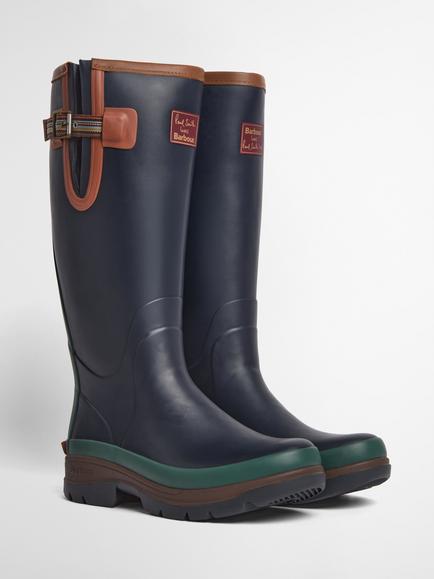 Barbour x Paul Smith Wellington Boots, Navy - view 2, Navy