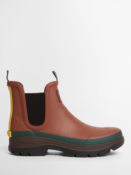 Barbour x Paul Smith Short Wellington Boots, Russet, Russet