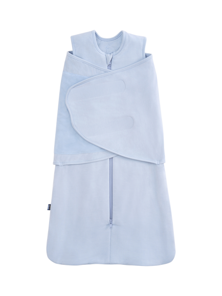 HALO SuperSoft Swaddle Baby Sleeping Bag, 1.5 Tog, Blue Fog, Blue Fog