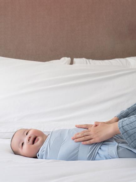 HALO SuperSoft Swaddle Baby Sleeping Bag, 1.5 Tog, Blue Fog - view 2, Blue Fog