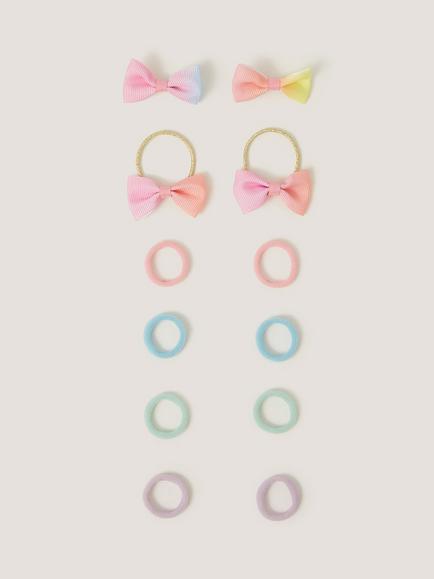 Monsoon Kids' Rainbow Hair Accessory Bag Set, Multi - view 2, Multi