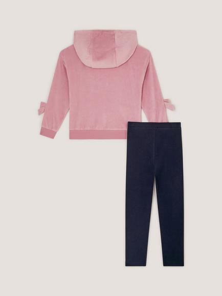 Monsoon Kids' Sequin Hoodie and Leggings Set, Pink - view 2, Pink