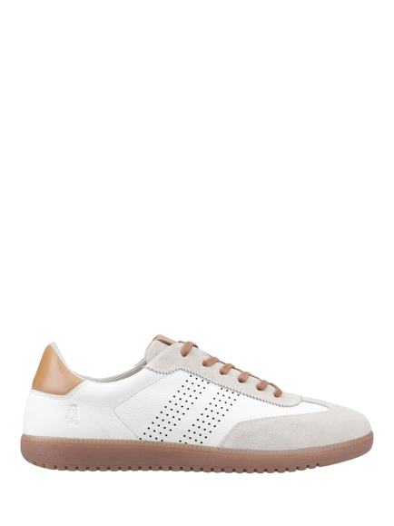 Hush Puppies Beckett Lace Up Trainers, White, White