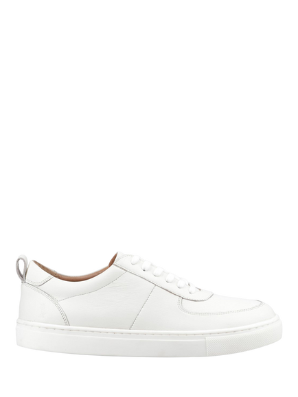 Hush Puppies Ciro Leather Lace Up Trainers, White