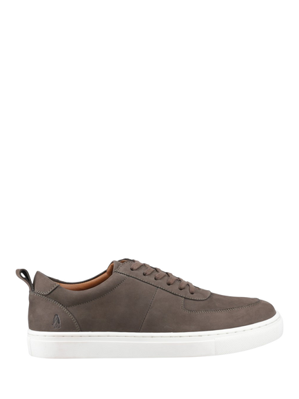 Hush Puppies Ciro Leather Lace Up Trainers, Grey