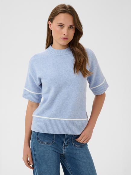 KAFFE Jinie Crew Neck Jumper, Blue Fog Melange, Blue Fog Melange
