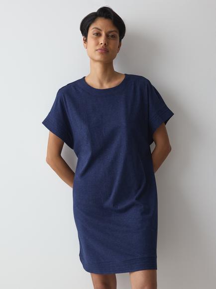 Triumph Short Sleeve Cotton Jersey Nightdress, Dark Blue