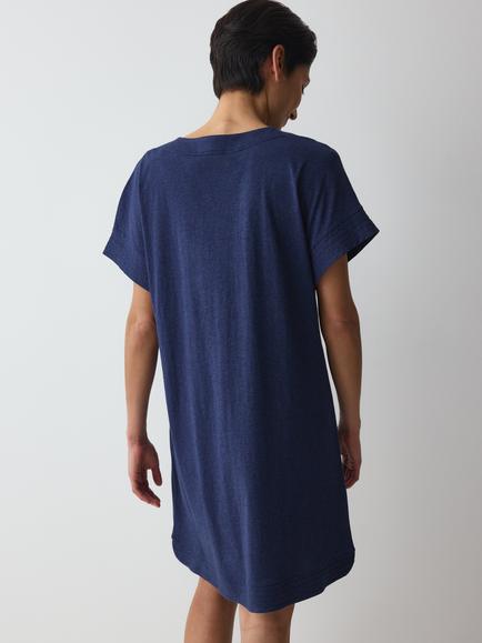 Triumph Short Sleeve Cotton Jersey Nightdress - view 2, Dark Blue