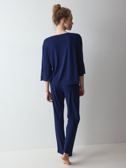 Triumph Amourette Long Pyjama Set, Admiral - view 2, Admiral