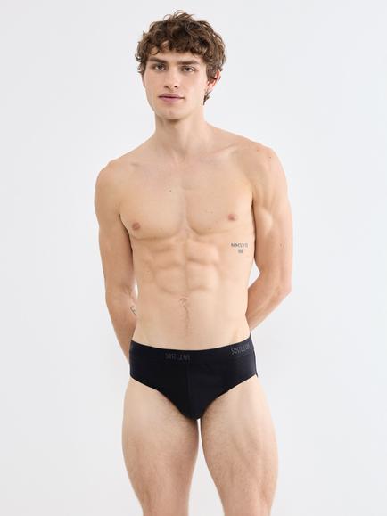 sloggi SLG Base Cotton Blend Briefs, Black, Black