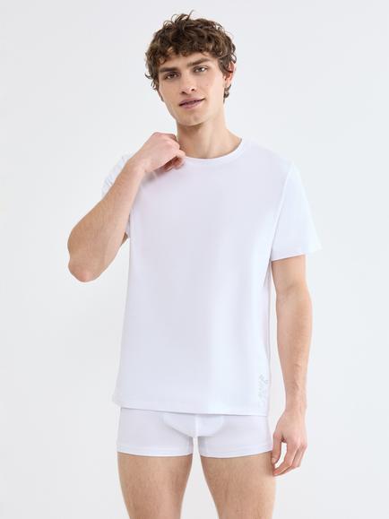 sloggi SLG Base Crew Neck Cotton Blend T-Shirt, White, White