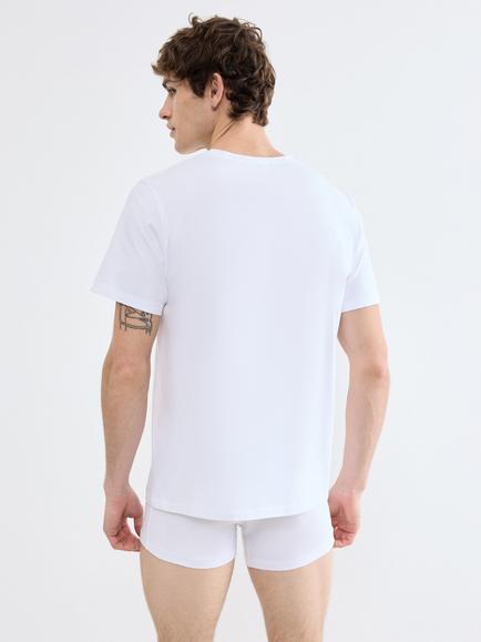 sloggi SLG Base Crew Neck Cotton Blend T-Shirt, White - view 2, White