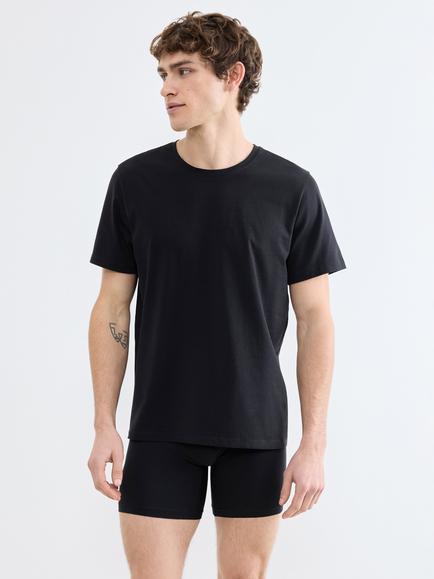 sloggi SLG Base Crew Neck Cotton Blend T-Shirt, Black, Black