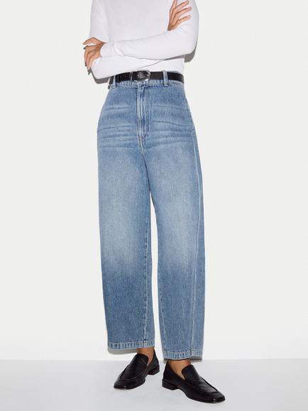 Jigsaw Chelsea Barrel Leg Jeans, Mid Blue, Mid Blue