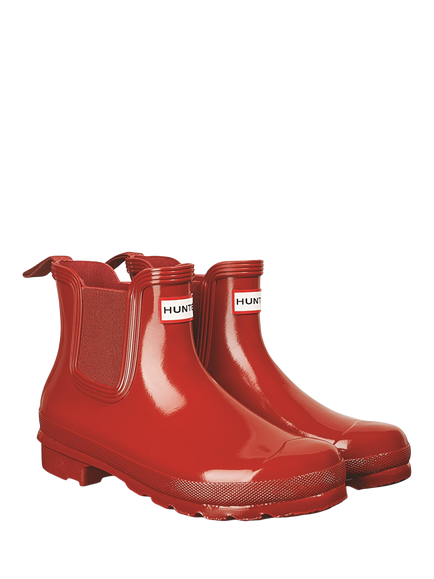 Hunter Original Chelsea Wellington Boots, Military Red - view 2, Military Red