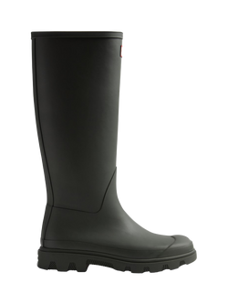 Hunter Unisex Downpour Tall Wellington Boots, Dark Olive, Dark Olive