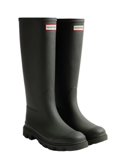 Hunter Unisex Downpour Tall Wellington Boots, Dark Olive - view 2, Dark Olive