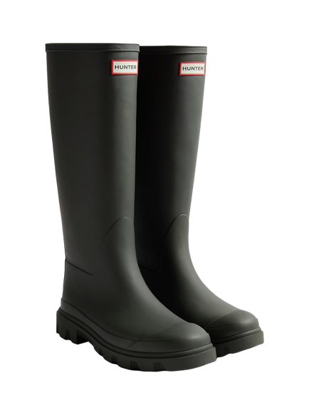 Hunter Unisex Downpour Tall Wellington Boots, Dark Olive - view 2, Dark Olive