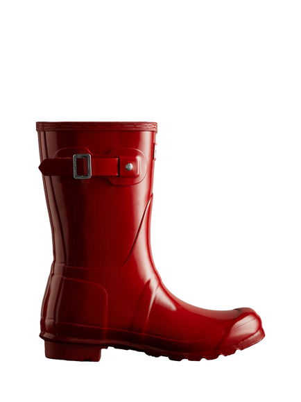 Hunter Original Short Rain Wellington Boots, Military Red