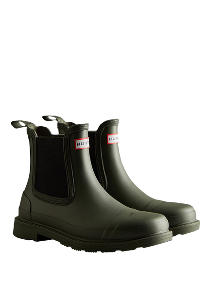 Hunter Waterproof Commando Chelsea Boots, Dark Olive - view 2, Dark Olive