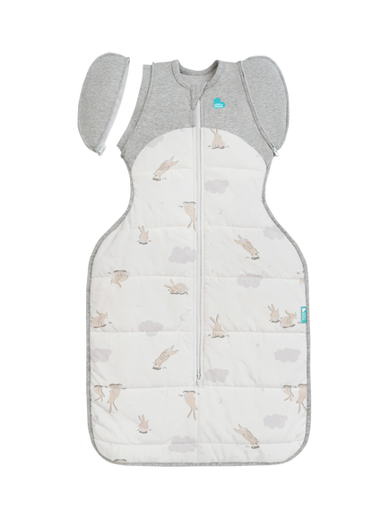 Love to Dream Swaddle Up™ Cloud Bunnies 2-in-1 Transition Baby Sleeping Bag, 2.5 Tog, Plum, Plum
