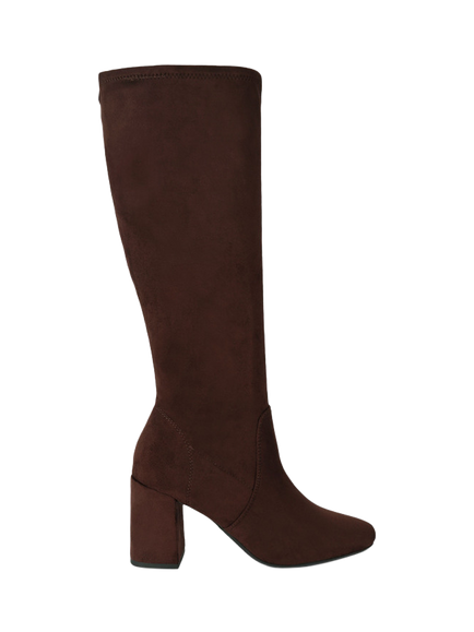 Carvela Asti Microsuede Block Heel Knee High Boots, Brown