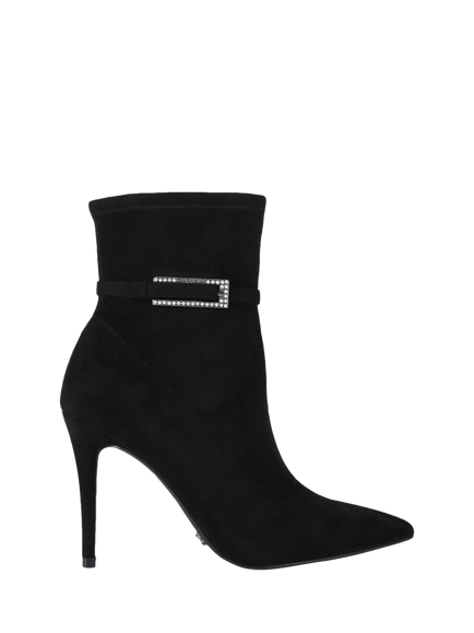 Carvela Blanca Suede Stiletto Heel Ankle Boots, Black, Black