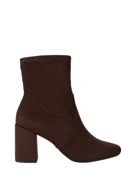 Carvela Asti Microsuede Block Heel Ankle Boots, Brown, Brown