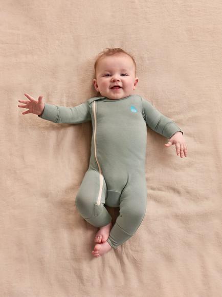 Love to Dream Bamboo Romper, Olive - view 2, Olive