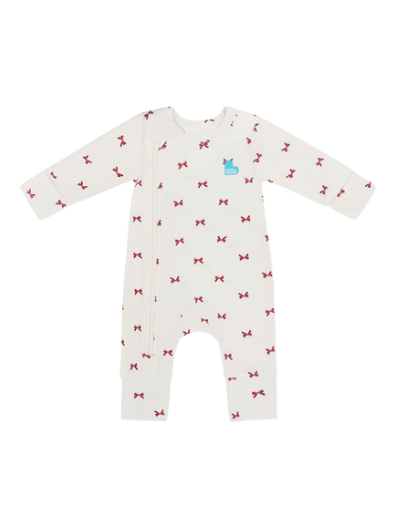 Love to Dream Bamboo Romper, Bows Cream, Bows Cream