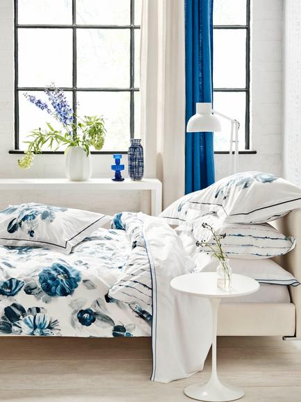 Designers Guild Camellia Flower 250 Thread Count Reversible Duvet Cover Set, Multi - view 2, Multi
