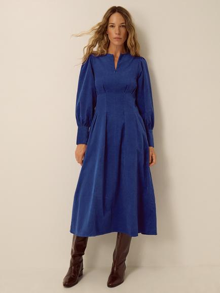 Monsoon Morgan Zip Dress, Cobalt, Cobalt