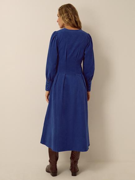 Monsoon Morgan Zip Dress, Cobalt - view 2, Cobalt